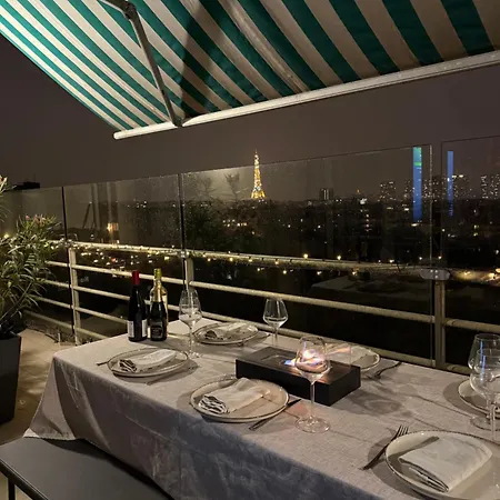 Luxury Flat - Eiffel Tower View & Terrace - Air Conditioning