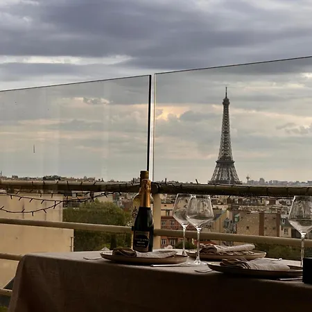 Luxury Flat - Eiffel Tower View & Terrace - Air Conditioning *