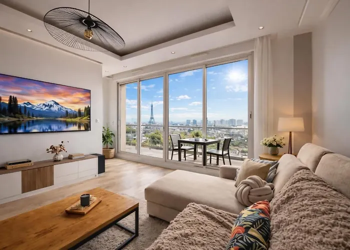 Luxury Flat - Eiffel Tower View & Terrace - Air Conditioning *